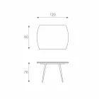 Udvideligt spisebord med Japan Ny glasplade Viadurini
