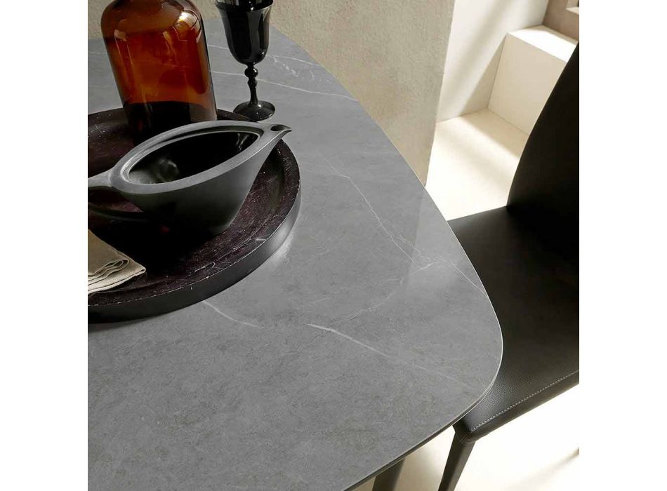 Udtrækkeligt spisebord Op til 170 cm i keramik fremstillet i Italien - Tremiti Viadurini