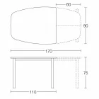 Udtrækkeligt spisebord Op til 170 cm i keramik fremstillet i Italien - Tremiti Viadurini