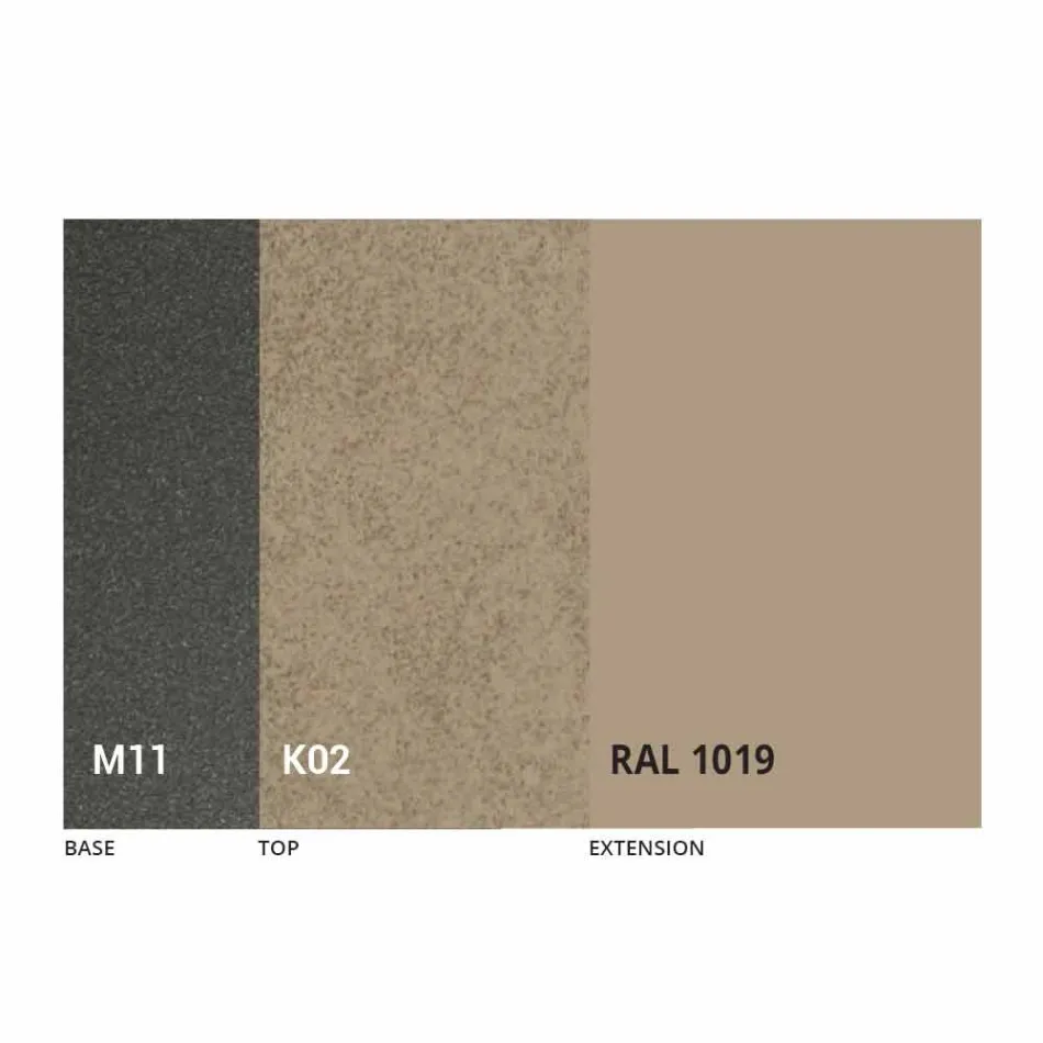 Udtrækkeligt spisebord Op til 170 cm i keramik fremstillet i Italien - Tremiti Viadurini