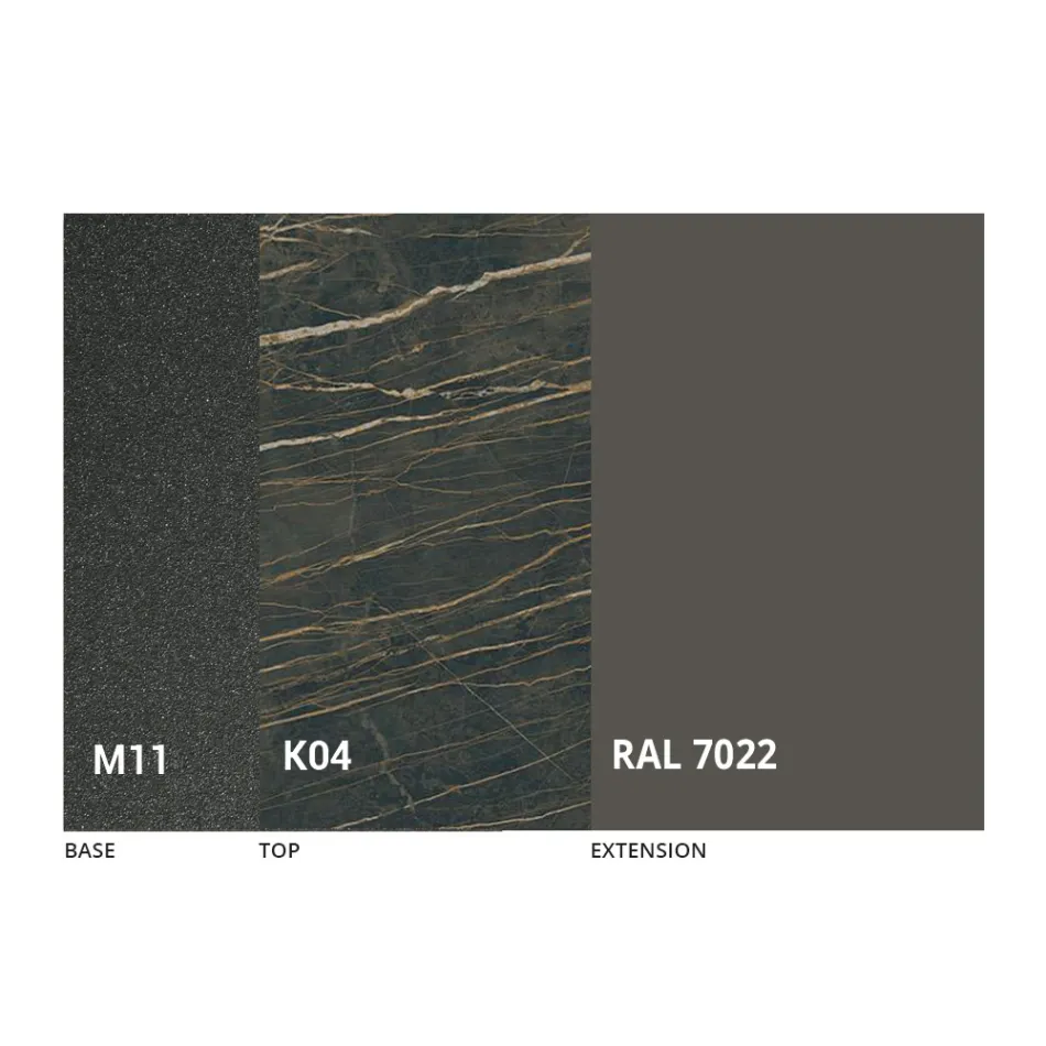 Udtrækkeligt spisebord Op til 170 cm i keramik fremstillet i Italien - Tremiti Viadurini