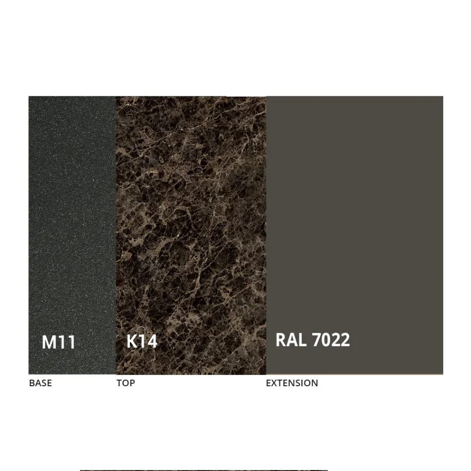 Udtrækkeligt spisebord Op til 170 cm i keramik fremstillet i Italien - Tremiti Viadurini