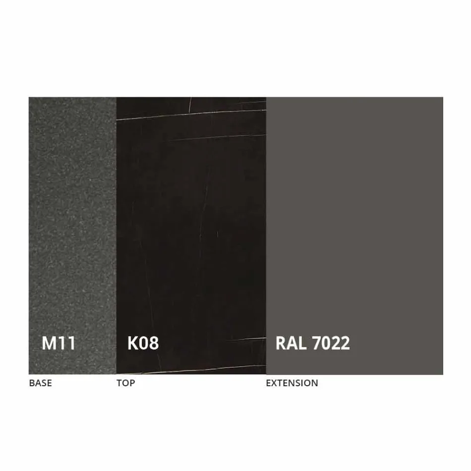 Udtrækkeligt spisebord Op til 170 cm i keramik fremstillet i Italien - Tremiti Viadurini