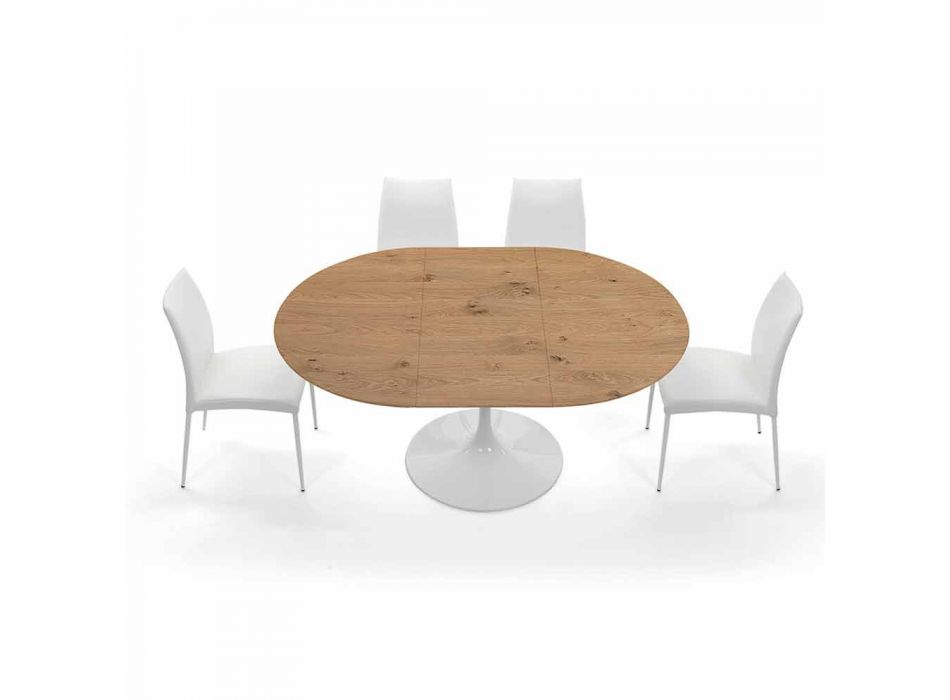 Udtrækkeligt spisebord op til 170 cm i træ Made in Italy - Dollars Viadurini