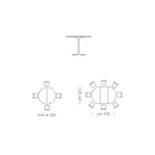 Udtrækkeligt spisebord op til 170 cm i træ Made in Italy - Dollars Viadurini