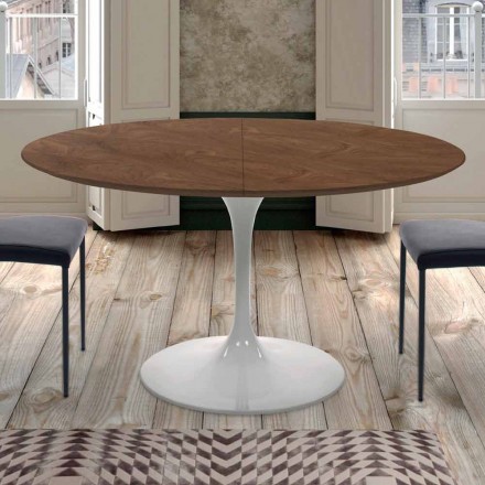 Udtrækkeligt spisebord Op til 170 cm i træ fremstillet i Italien - dollars Viadurini
