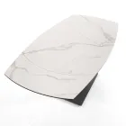 Udtrækbart spisebord Op til 180 cm i keramik og stål - Catone Viadurini