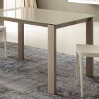 Udtrækkeligt spisebord Op til 204 cm i Made in Italy Crystal - Palladio Viadurini