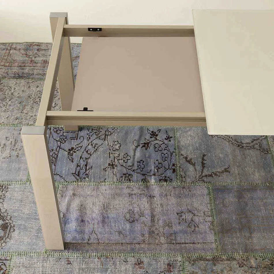 Udtrækkeligt spisebord Op til 204 cm i Made in Italy Crystal - Palladio Viadurini