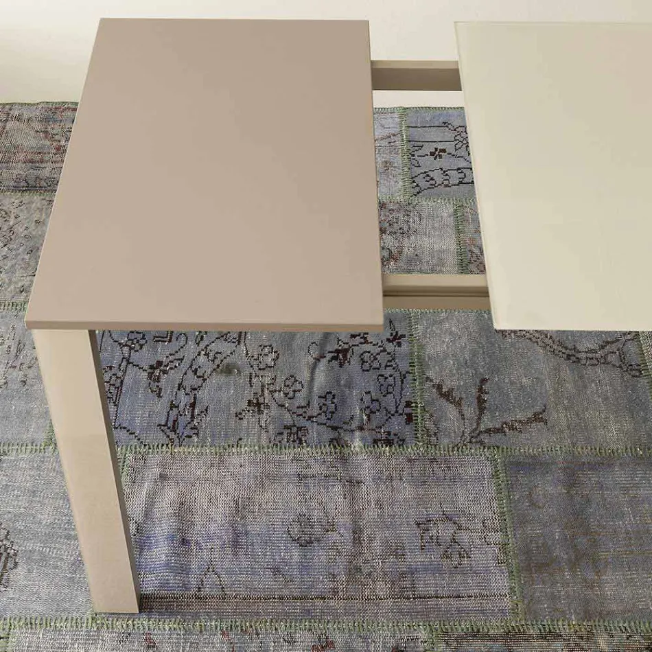 Udtrækkeligt spisebord Op til 204 cm i Made in Italy Crystal - Palladio Viadurini