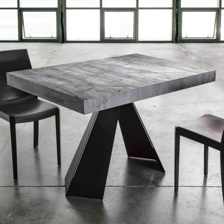 Udtrækkeligt spisebord Op til 220 cm med melaminplade - Amiro Viadurini