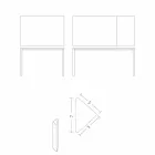 Udtrækkeligt spisebord Op til 230 cm i melamin fremstillet i Italien - platin Viadurini