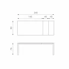 Ciro eg forlænger bord op til 240 cm Viadurini