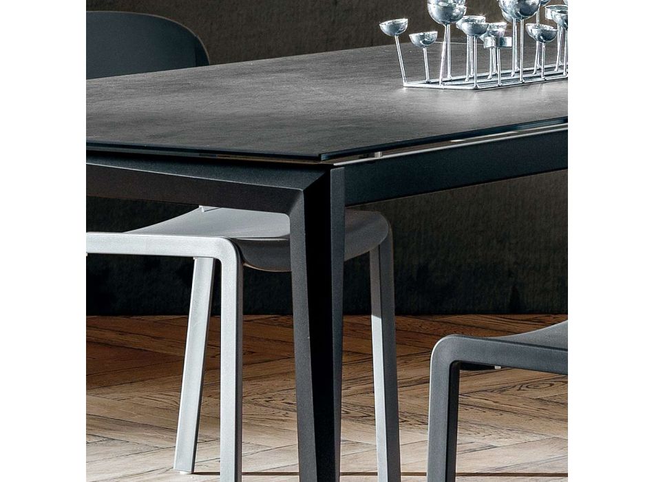 Udtrækkeligt spisebord op til 240 cm i Laminam Made in Italy - Fantastisk Viadurini