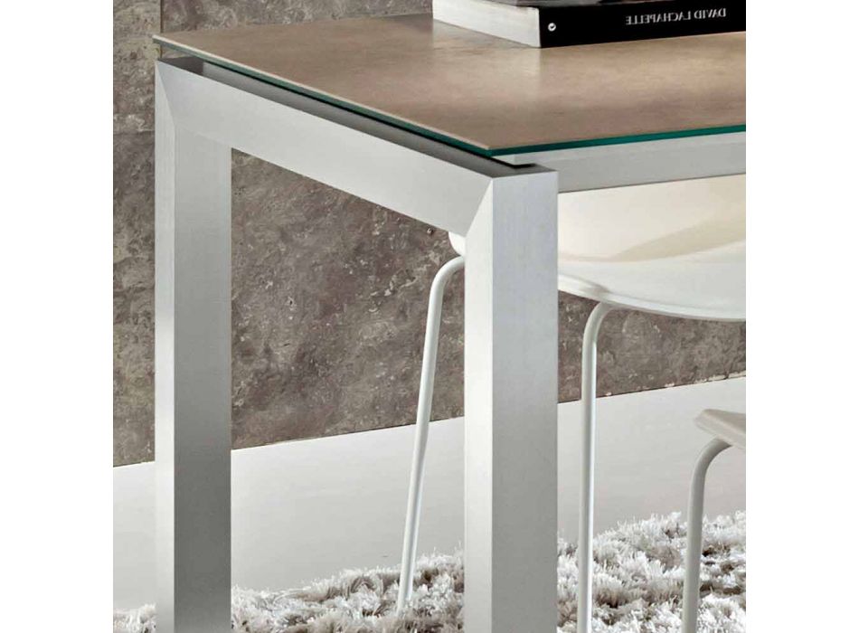 Udtrækkeligt spisebord Op til 240 cm i Laminam Fremstillet i Italien - Monolith Viadurini
