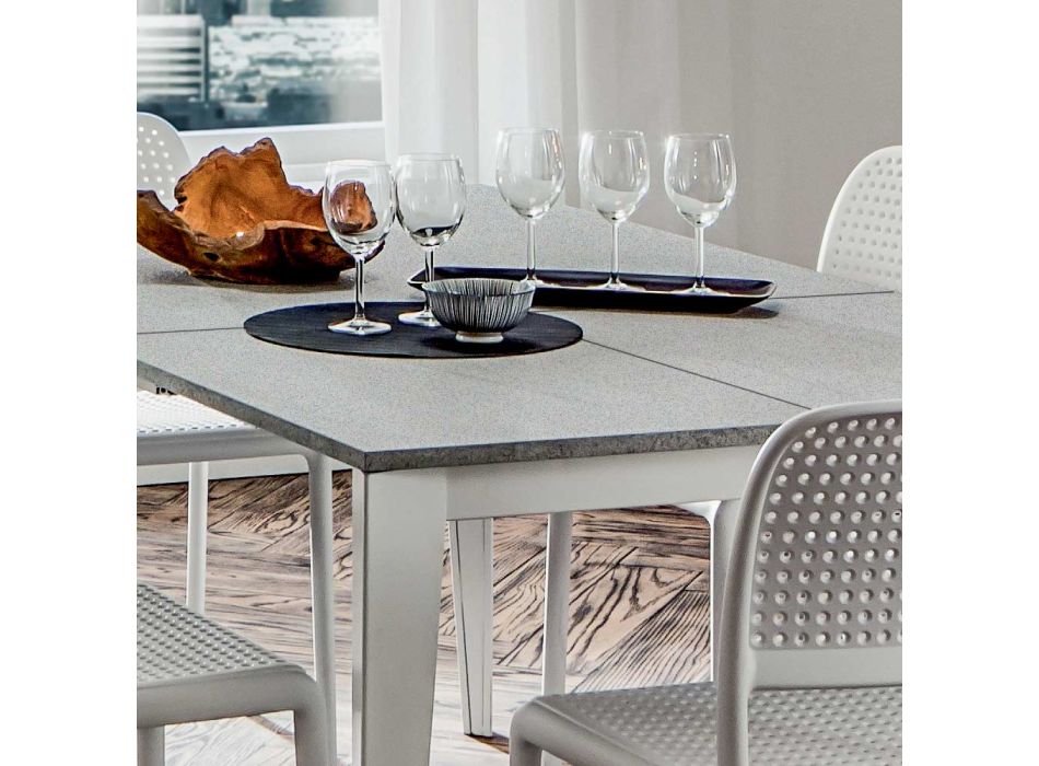 Udtrækkeligt spisebord op til 252 cm i HPL Made in Italy - Efisto Viadurini