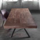 Udtrækkeligt spisebord Op til 260 cm i melamintræ og metal - Lukas Viadurini