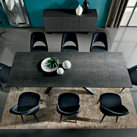 Udtrækkeligt spisebord op til 278 cm i Laminam Made in Italy - Settimmio Viadurini