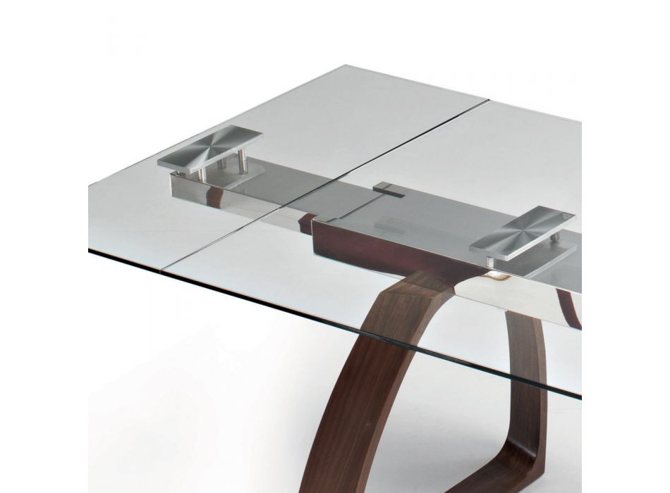 Udtrækkeligt spisebord op til 280 cm i glas Made in Italy - Antimo Viadurini