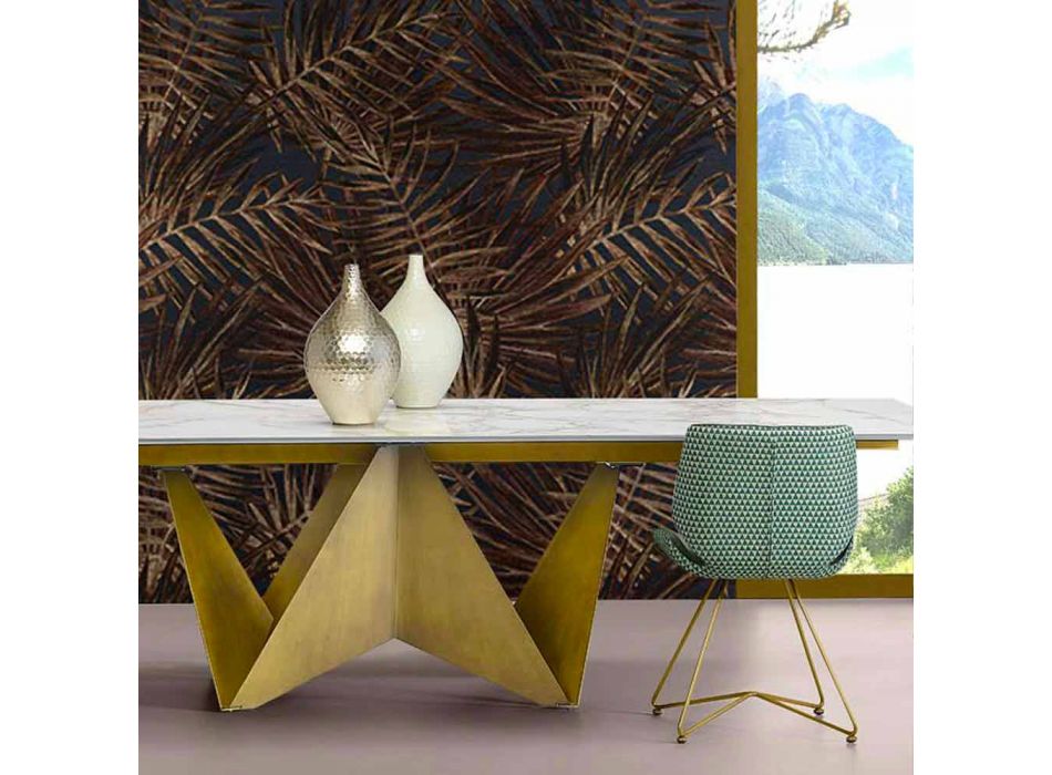 Udvideligt spisebord Op til 294 cm i Made in Italy Marmor Stentøj - Makro Viadurini