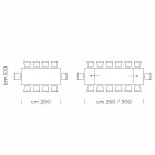 Udtrækkeligt spisebord op til 300 cm i Laminat Made in Italy - Grotta Viadurini