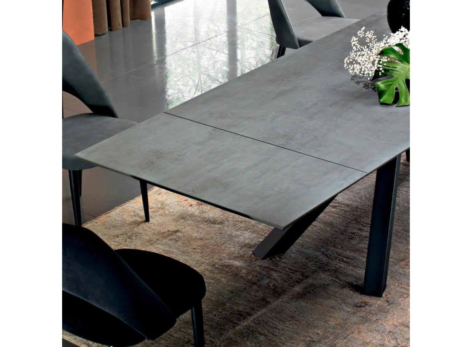 Udtrækkeligt spisebord op til 300 cm i Laminat Made in Italy - Settimmio Viadurini