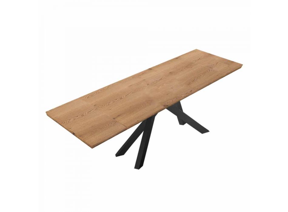 Udtrækkeligt spisebord op til 300 cm i Laminat Made in Italy - Settimmio Viadurini
