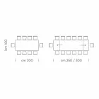 Udtrækkeligt spisebord op til 300 cm i Laminat Made in Italy - Settimmio Viadurini