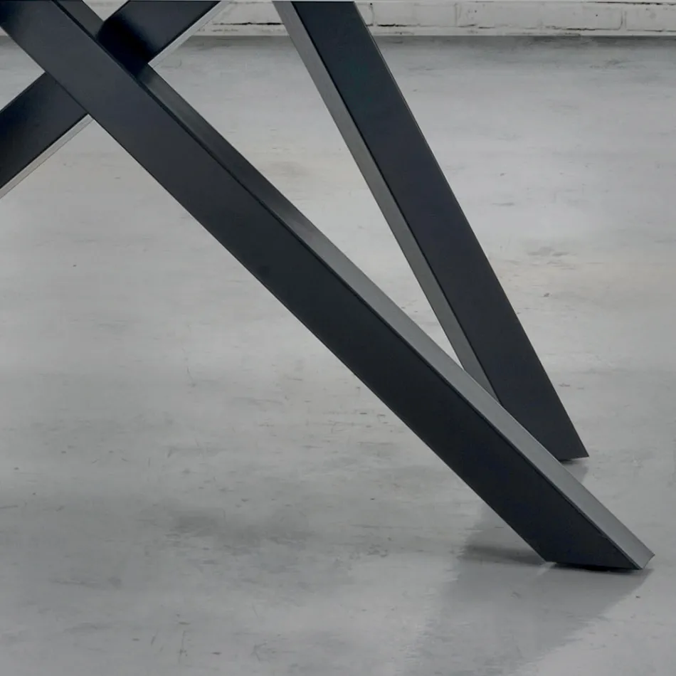 Udtrækbart spisebord op til 300 cm i fineret træ - Settimmio Viadurini