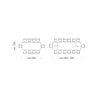 Udtrækbart spisebord op til 300 cm i fineret træ - Settimmio Viadurini