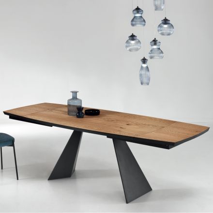 Udtrækkeligt spisebord Op til 300 cm i træ Made in Italy - Paolito Viadurini