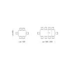 Udtrækkeligt spisebord op til 310 cm i melamin Made in Italy - Halvfjerdserne Viadurini