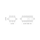 Udtrækkeligt spisebord op til 310 cm i melamin Made in Italy - Halvfjerdserne Viadurini