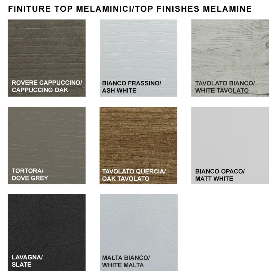 Udtrækkeligt spisebord op til 310 cm i melamin Made in Italy - Halvfjerdserne Viadurini