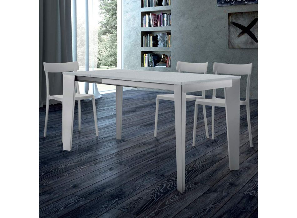 Udtrækkeligt spisebord op til 310 cm i melamin Made in Italy - Halvfjerdserne Viadurini
