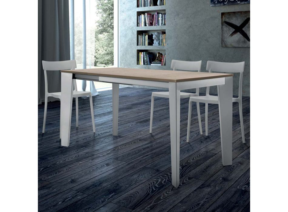 Udtrækkeligt spisebord op til 310 cm i melamin Made in Italy - Halvfjerdserne Viadurini