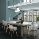 Udtrækbart spisebord Op til 315 cm i Mdf og massivt træ - Paolo Viadurini