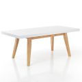 Udtrækbart spisebord Op til 315 cm i Mdf og massivt træ - Paolo