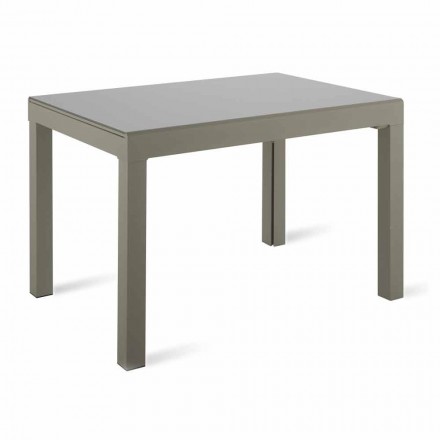 Udvideligt spisebord Op til 350 cm i Melaminglas og metal - Meryl Viadurini