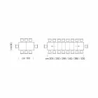 Udtrækkeligt spisebord op til 450 cm i laminat lavet i Italien - Salentino Viadurini