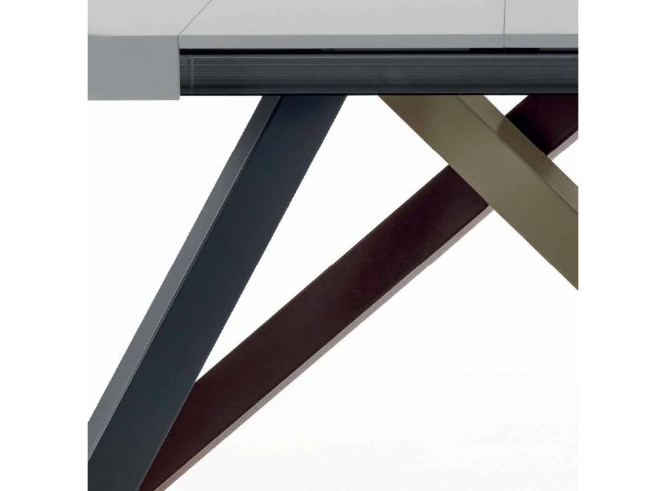 Udtrækkeligt spisebord op til 450 cm i laminat lavet i Italien - Salentino Viadurini
