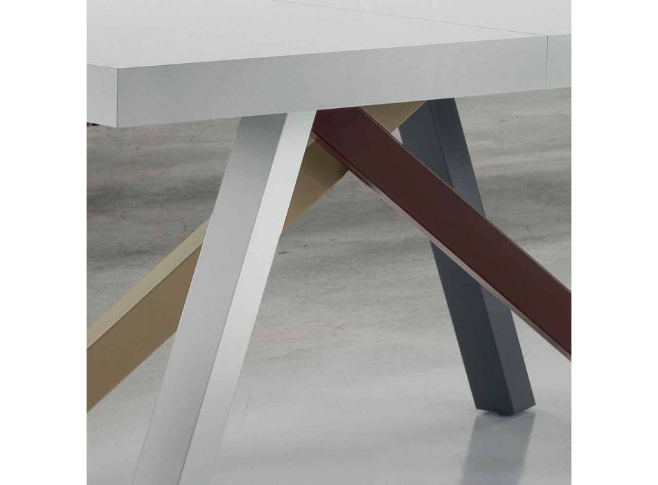 Udtrækkeligt spisebord op til 450 cm i laminat lavet i Italien - Salentino Viadurini