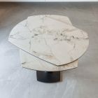 Udtrækkeligt spisebord i keramik og metalbund - Indira Viadurini
