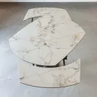 Udtrækkeligt spisebord i keramik og metalbund - Indira Viadurini