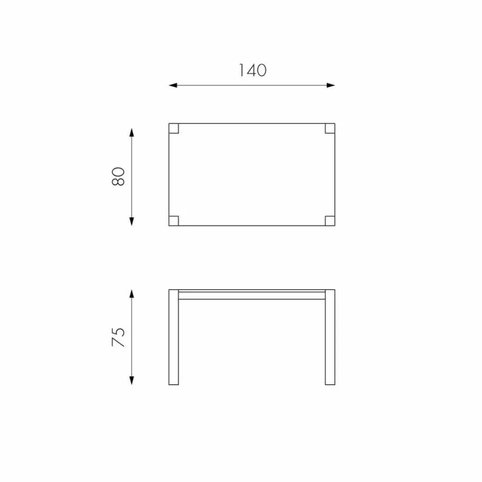 Udvideligt spisebord i Fedro egetræ, lavet i Italien Viadurini