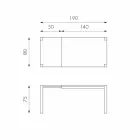 Udvideligt spisebord i Fedro egetræ, lavet i Italien Viadurini