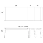 Udtrækkeligt spisebord i træfiner forskellige finish - Gerry Viadurini