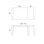 Udtrækkeligt spisebord i træfiner forskellige finish - Gerry Viadurini