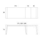Udtrækkeligt spisebord i træfiner forskellige finish - Gerry Viadurini