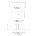 Udvideligt spisebord i melamin træ lavet i Italien, Okay Viadurini